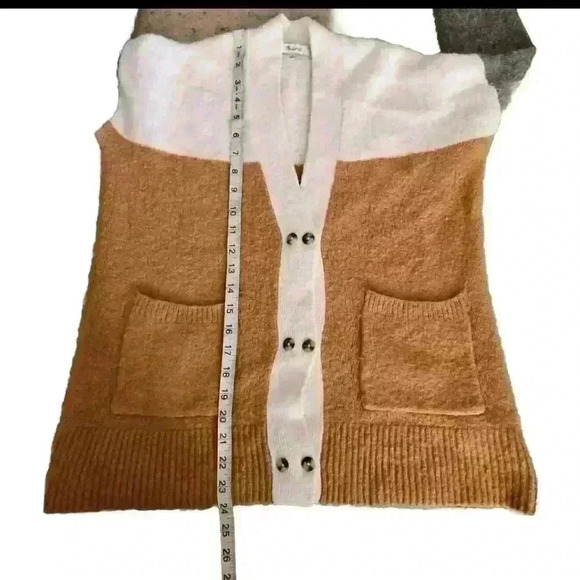 Madewell Womens Allston Double-Button Cardigan Sweater in Colorblock S - Picture 15 of 15
